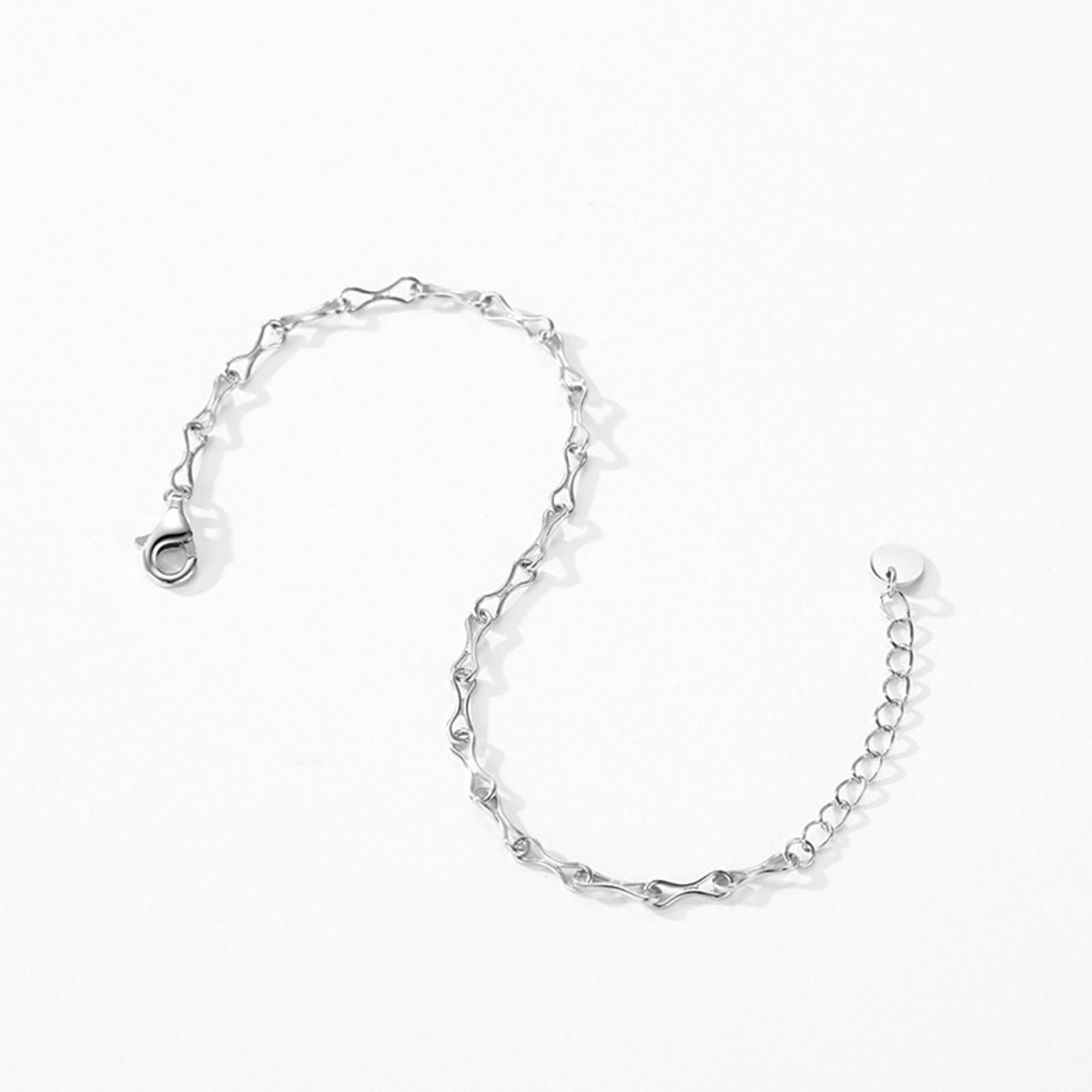 KnSam Pulseras de oro 750 de 18 quilates para mujer, joyas de oro auténtico, brazalete infinito para mujer, pulseras PT950 Platinum