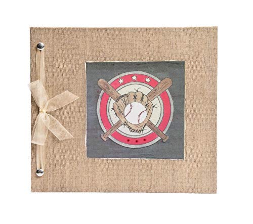 Beautiful Baby Memory Book Keepsake, Hugs and Kisses XO, Baby Boy, Vintage Baseball, Baby Journal and Photo Album