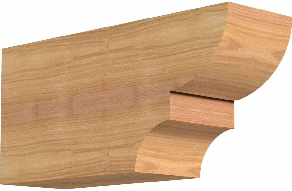3 1/2"W x 6"H x 16"L Ridgewood Smooth Rafter Tail, Western Red Cedar