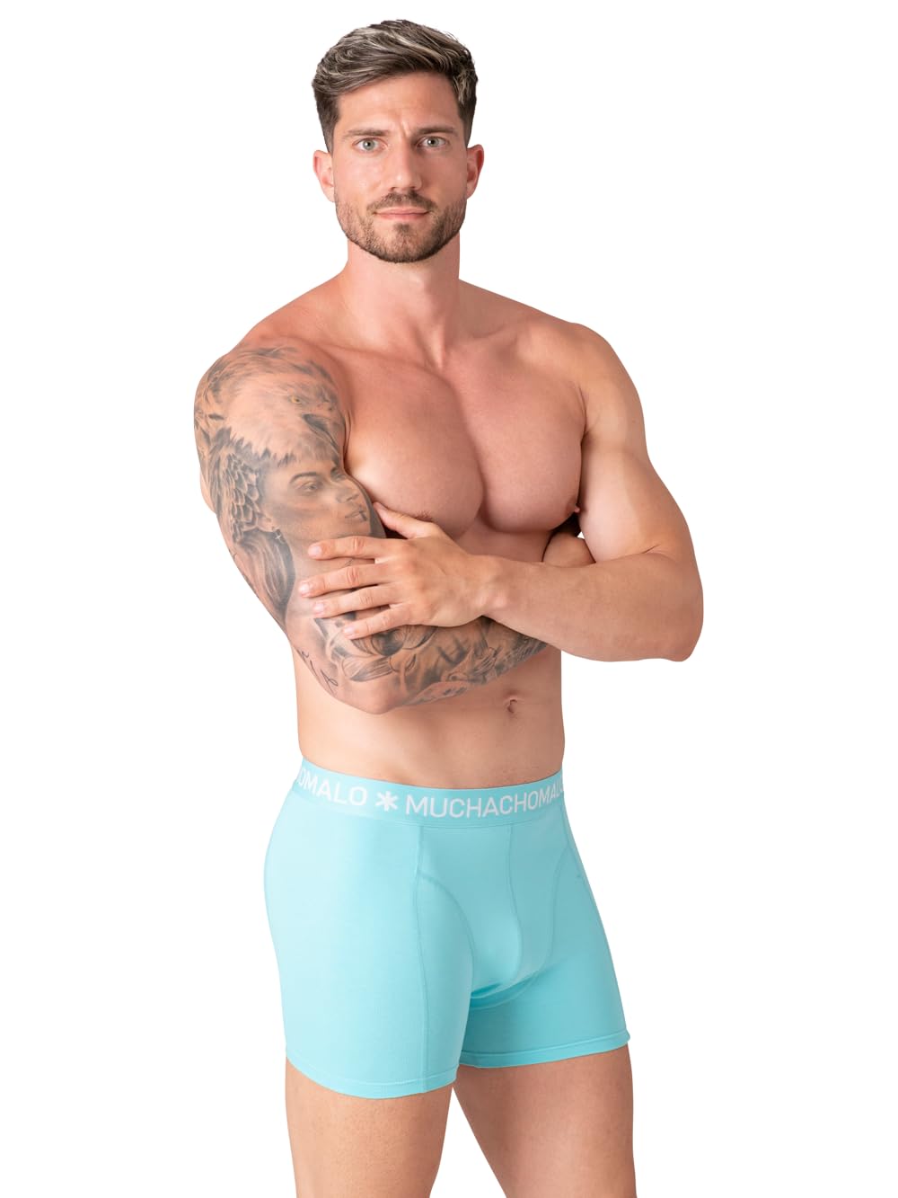 Muchachomalo Hombre Bóxer 6-Pack, Liso, Algodón, Cinturilla Elástica
