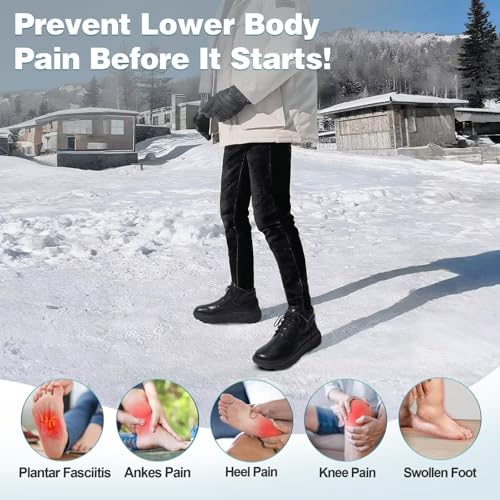 Men's Orthopedic Diabetic Winter Mid Boots: Wide Toe Box Dress Comfortable Arch Support Plantar Fasciitis Leather Oxfords Shoes, Casual Warm Modern Mid Ankle Boots for Foot and Neuropathy Pain Relief4