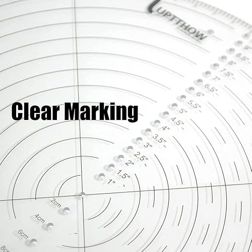 Miniatura 4 de Brújula de búsqueda central redonda de acrílico, herramienta de búsqueda central de círculo transparente de 10 pulgadas para centro de carpintería,