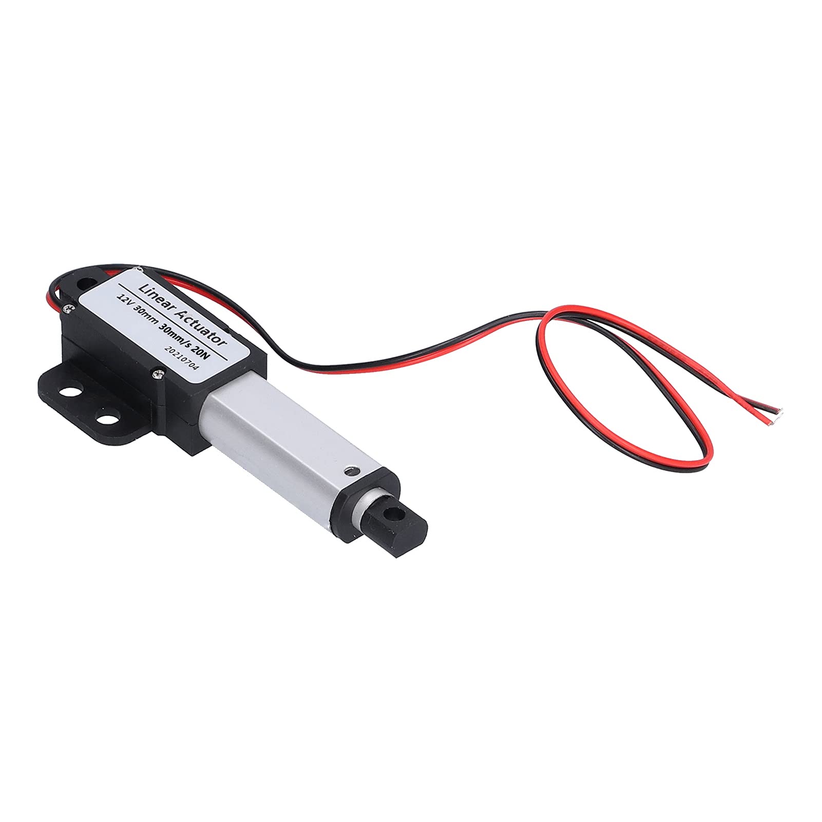 Attuatore Lineare DC 12V Corsa 30mm Protezione Cortocircuito a Basso Rumore Tipo T Mini Attuatore Elettrico a Movimento Lineare a Vite per Macchine Mediche, Industriali,