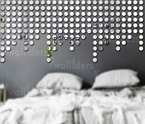 Wall1ders 200 Dots, Mirror Stickers for Wall, Acrylic Mirror Wall Decor Sticker, Wall Mirror Stickers, Acrylic Stickers, Wall Stickers for Hall Room, Bed Room, Kitchen. (Silver) (B09LSCRG2G) Amazon Price History, Amazon Price Tracker