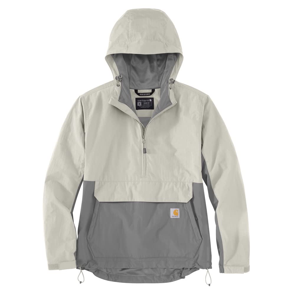 Carhartt Rain Defender Loose Fit Lightweight Packable Anorak Women White L