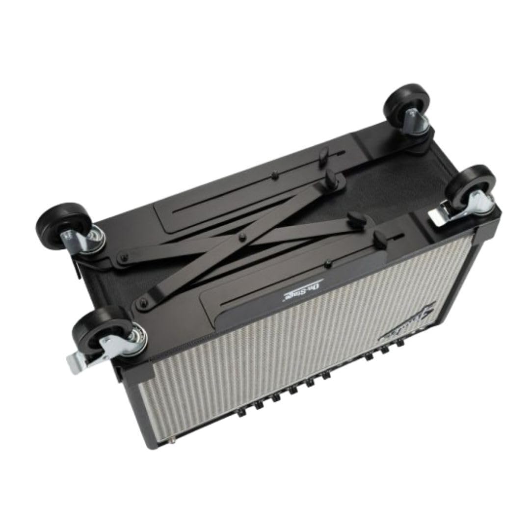 On-Stage AG5000 Amp Glider (Installation-Free Casters for Amplifiers, Rolling-Cart Attachment, Attachable Dolly, Amp Roller, Adjustable Length and Width, Solid Wheels, Heavy-Duty Steel, Black) - Image 5 thumbnail
