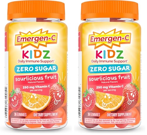 Image of Emergen-C Zero Sugar Immune Support Kidz Gummies, 36 Count (Pack of 2)