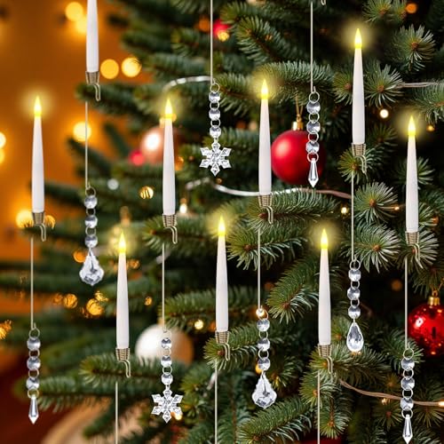 Velas de árbol de Navidad colgantes DECYOOL para iluminar cenas familiares con calidez