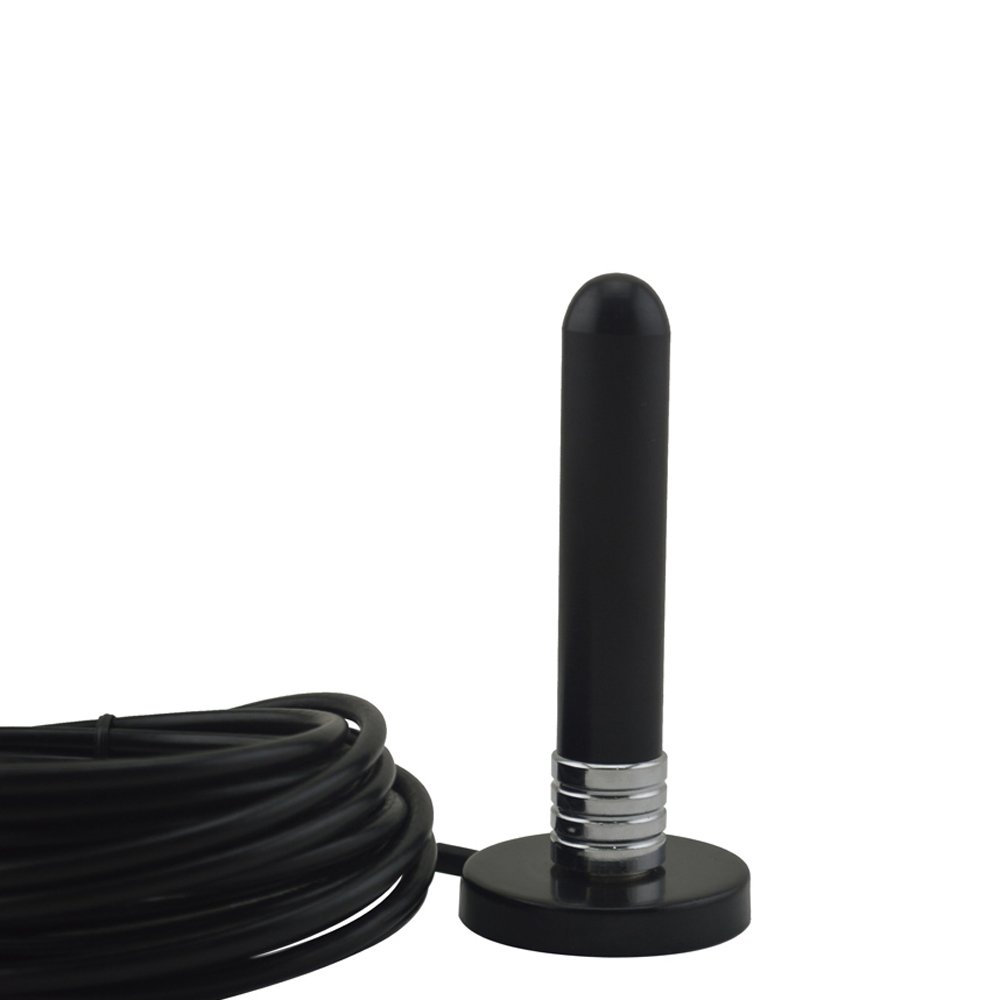 NL-310 Dualband 136-174 & 400-480 MHz 2,15/3,0 dBi 100Watt Mobile Antenne für Mobilfunk-Transceiver Autoradio mit 5 Meter RG-58 / U Koaxialkabel Magnethalterung
