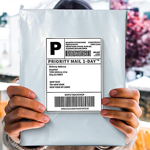 Image of POLYSELLS 14.5x19 White Poly Mailers 50 Pack Self Seal Shipping Bags | Large waterproof tear resistant mailing envelopes for clothing apparel jackets ecommerce sellers and small business supplies