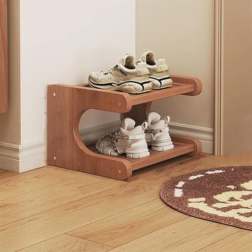 Étagère chaussures bambou légère et robuste à structure ouverte 5 niveaux