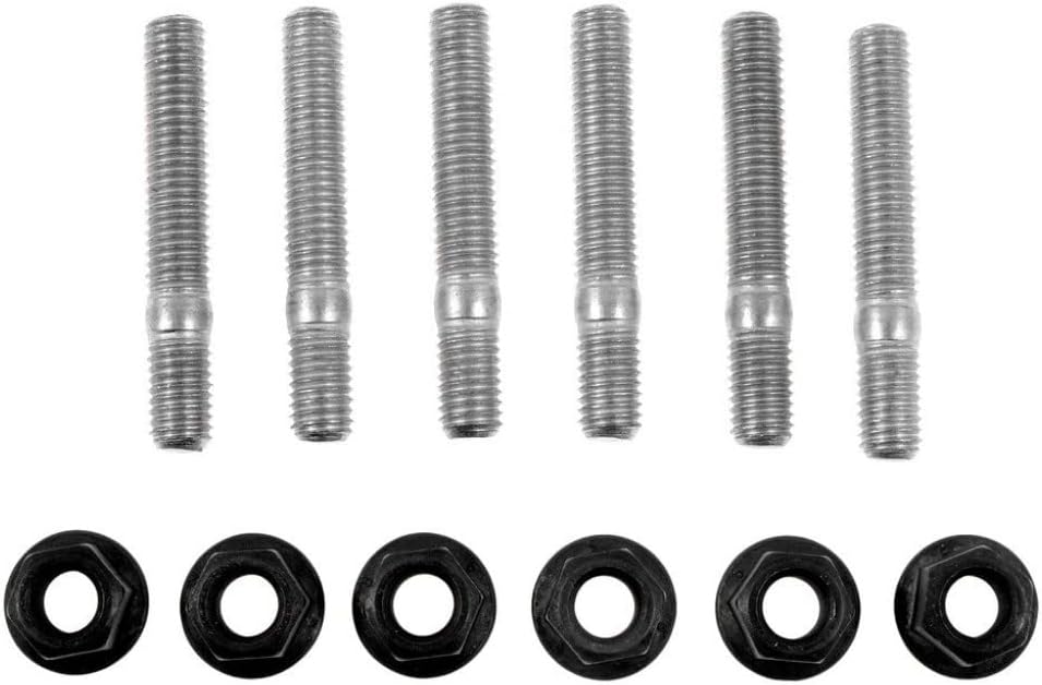 KarParts360 For Chevy C2500/K2500 1996 97 98 99 2000 Exhaust Stud Kit | Metal | Black Color | 10.9 Bolt Grade | Standard Item Grade | M10-1.5 Thread Size #1 | For 10220453, 15028620
