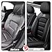 Megaseat Front Set for Land Rover Range Rover Seat Covers 2000-2026, Waterproof Nappa Leather Car Seat Protector, Anti-Slip & Comfortable Car seat Cover (Black)