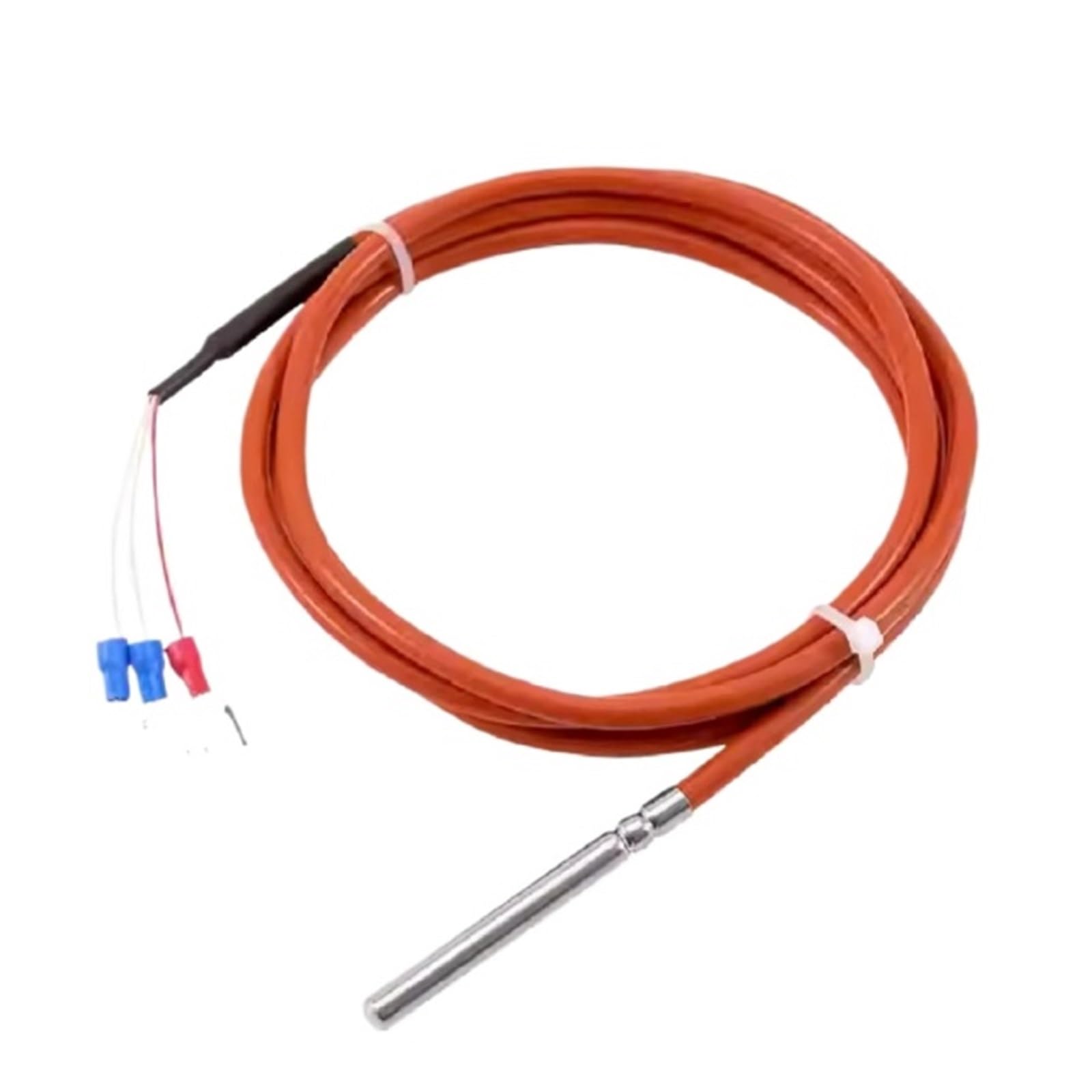 PT100 PT1000 RTD Sensor de temperatura Sonda de temperatura impermeable Cable de silicona 3 cables 4 opciones | Pt100-10M-5-50mm -F