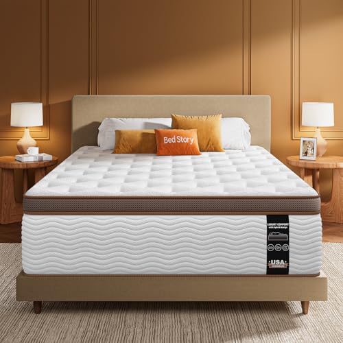 BedStory Extra Firm Queen Mattress - 14 Inch Hybrid