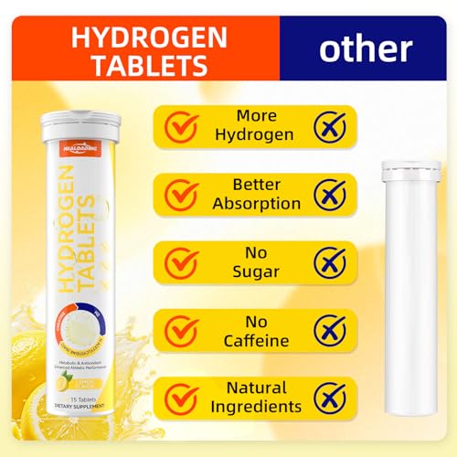 HEALOADING Hydrogen Water Tablets with Magnesium: Molecular Hydrogen Supplement for Adult High Concentration H2 Tablets - Supports Energy, Hydration & Antioxidant Defense - Image 4