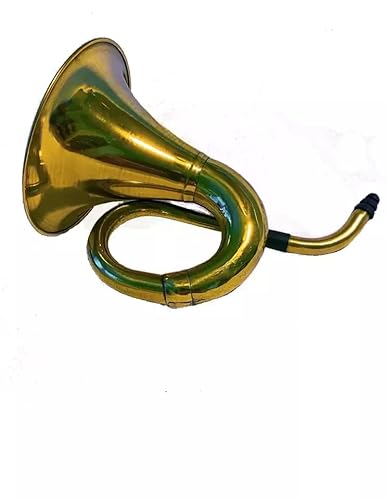 Royal Handicrafts Vintage Brass Ear Trumpet Classic Old-Fashioned Hearing Aid Horn Handcrafted Retro Hearing Amplifier Antique Style Collectible Unique Décor Gift