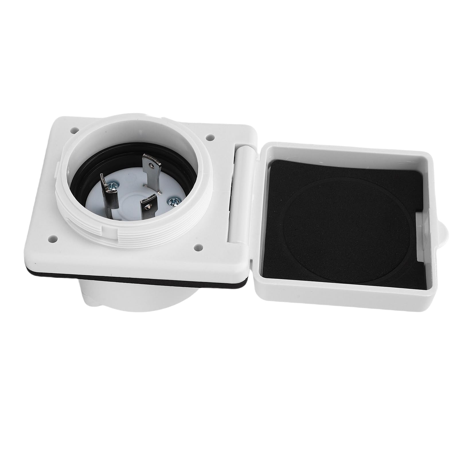 Marhynchus RV Power Box de 30a RV Box de 30 Amperios de Entrada de Energía en la NEMA L5-30P 125V Bloqueo de Torcido con Cubierta Resistente a la Intemperie para RV Boat Marine ETL