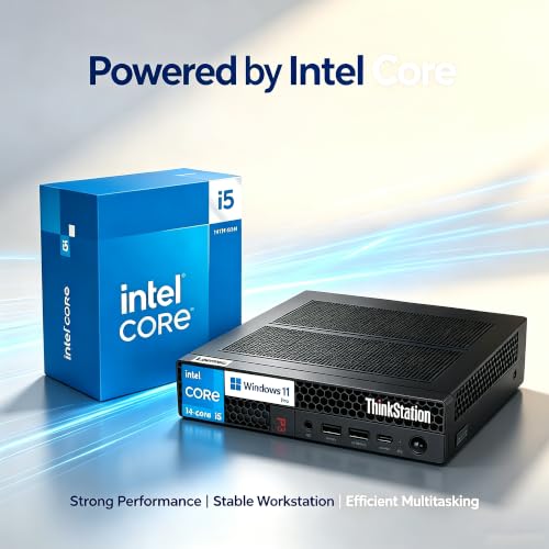 Image of Lenovo ThinkStation P3 Tiny Desktop Computer, 14-core Intel Core i5-14500