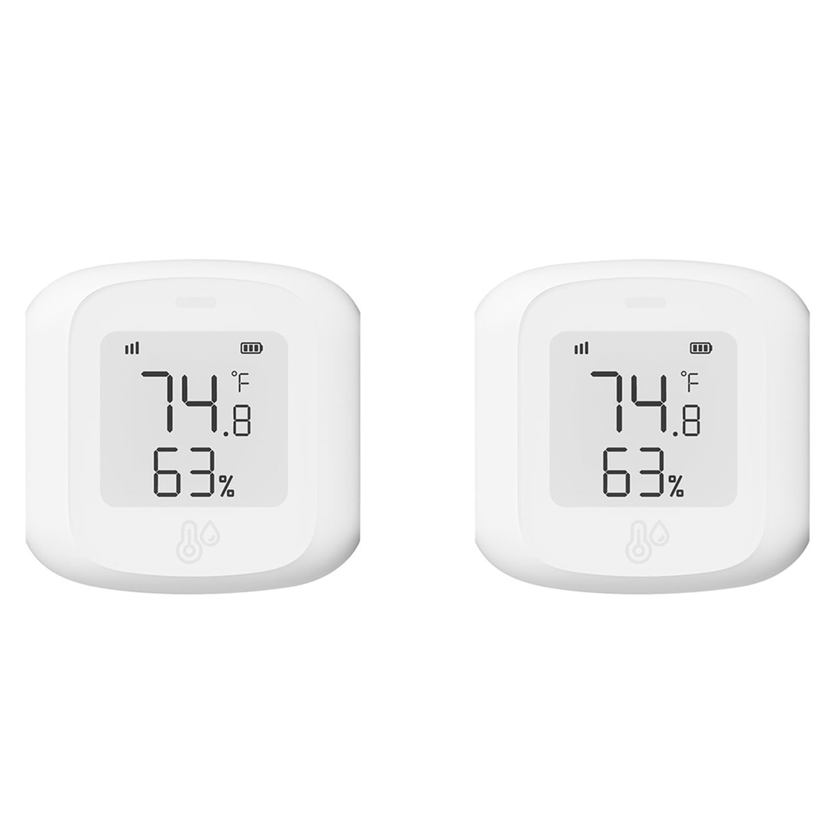 Jnchdghwa White 2X Tuya Smart Zigbee Lcd Temperature And Humidity Sensor Wireless Detector Intelligent Linkage Support Home