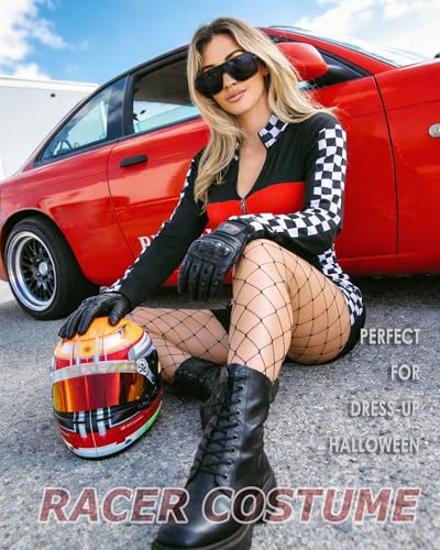 Black Speed Race Car Driver Costume Jumper for women racer in Medium Size - image 7