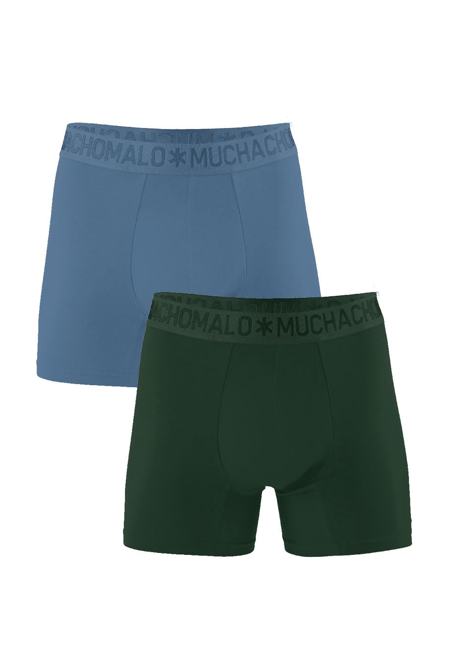 Muchachomalo Calzoncillos para Hombre, Ropa Interior Lisa de Algodón para Hombre, Pack de 2 Unidades, Bóxers Lisos de Corte Clásico con Cintura Elástica
