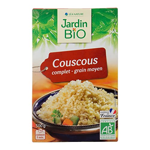 Jardin BIO étic - Couscous complet grain moyen - bio - Salé - Certifié AB - Boite de 500g