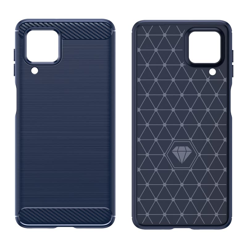 Image of Hybrid Carbon Fiber Back Case for Samsung Galaxy M53 5G (Blue)