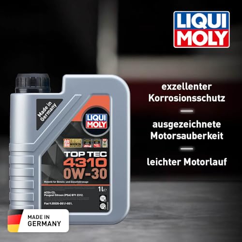 LIQUI MOLY Top Tec 4310 0W-30 | 1 L | Synthesetechnologie Motoröl | Art.-Nr.: 3735