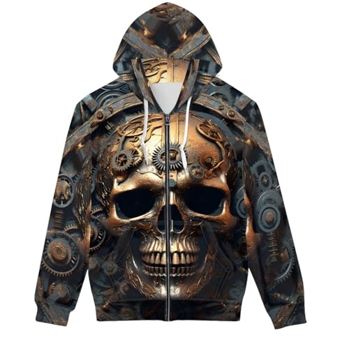 GLUDEAR Men's Realistic 3D Digital Print Pullover Hoodie Hooded Sweatshirt