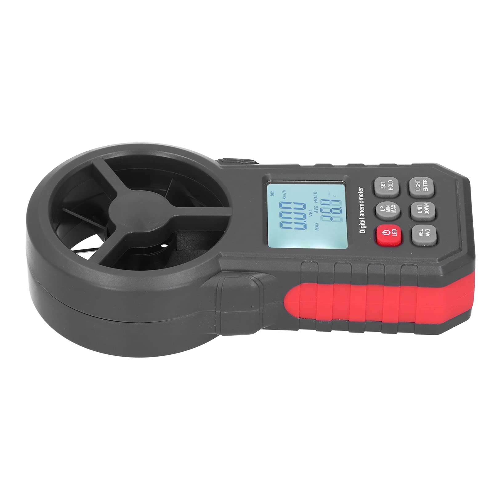 Misuratore di velocità del Aria con connessione Bluetooth e USB, misura 0-30 m/s, anemometro digitale portatile per la misurazione del volume dell'aria e della