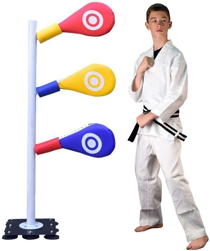 Pedestal Bags Punching Taekwondo Kick Pad Body Action System with Suction Cup Base for Adult Youth - Men Stand Kickboxing Bags Kick Punch Bag Boxing Karate Muay Thai