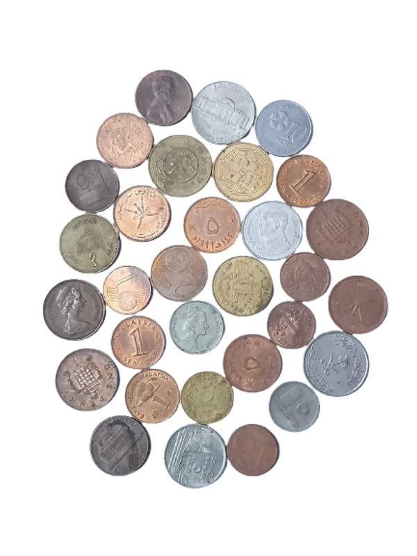 RCI 20 Different Foreign Coins for Collection, Gifting, Craftand School Project Works (Pack of 1)