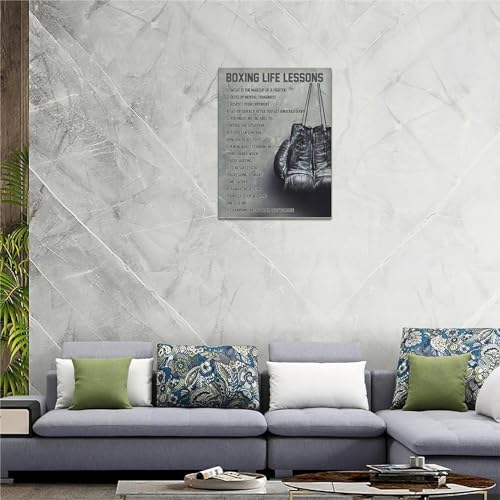 Gyeong CYF2DQUB58E711S Vintage Boxing Sports Wall Art Boxing Life Lessons Wall Decor Farmhouse Boxing Sign Retro Poster Boy Men Room Motivational Decorations Canvas Print Painting Artwork thumb #5