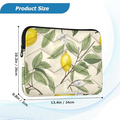 Funda Acuarela Limón Floral Amarilla para Laptop 13-14 Pulgadas miniatura 3