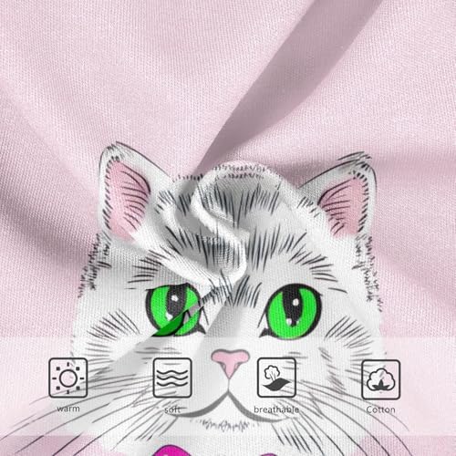 Pattern Toddler Underwear Floral 2t Cotton Panties for Girl Kitten Cute Cats Pink Kids Undies Briefs3