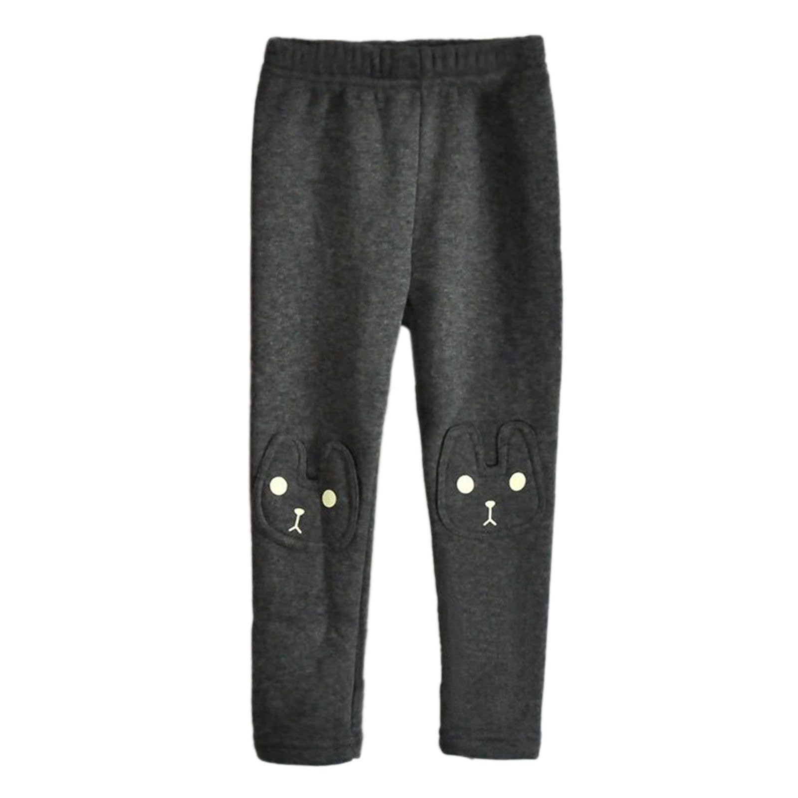 Generisch Mädchen Winter Leggings mit Hasen Druck weichem Fleece für kuschelige Wärme aktive Bewegungsfreiheit
