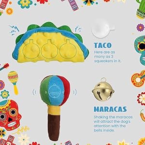 Nocciola-Mexican-Plush-Squeaky-Dog-Toys-9-in-1-Funny-Stuffed-Chew-Toys-for-Small-Medium-Dogs-with-Durable-Soft-Fabric-Indoor-Interactive-Puppy-Toys-Pet-Supplies - Cucciolini Doodles Nocciola-Mexican-Plush-Squeaky-Dog-Toys-9-in-1-Funny-Stuffed-Chew-Toys-for-Small-Medium-Dogs-with-Durable-Soft-Fabric-Indoor-Interactive-Puppy-Toys-Pet-Supplies