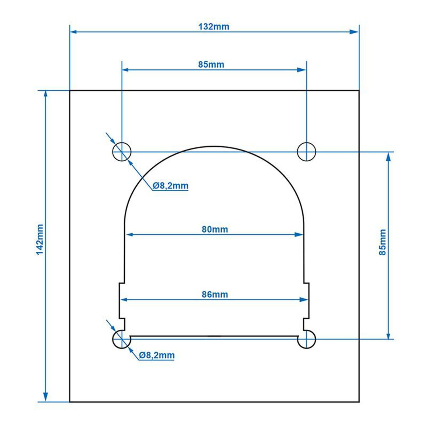 6 STK Zurrösen Stahl verzinkt mit Gegenplatten, Feder 85 x 85 mm 3 mm | Verzurrösen und Befestigungsösen als klapperfreie Zurr Mulden zur sicheren Ladungssicherung am Anhänger