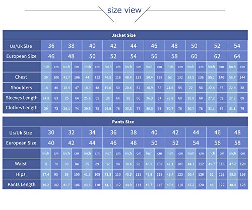 Men's Pinstripe 3 Pieces Suit Slim Fit Stripe Notch Lapel Jacket Tuxedo3