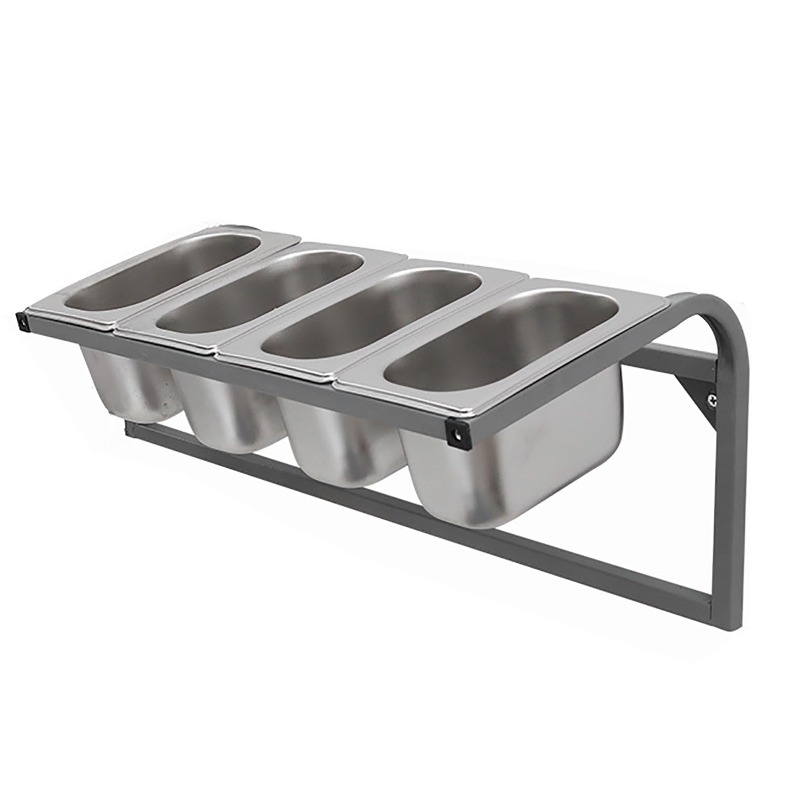 DFGHNBVC Stainless Steel Spice Rack Station For Kitchen Spacesaving Condiment Orga For Home Restaurant Ideal For Sauces Pizza Toppings Fruits,A-50Cm/19.6In