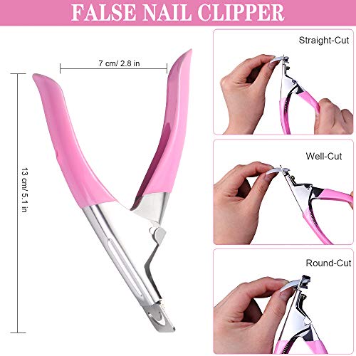 500 Stück Acryl Falsche Künstliche Nägel Tips, Natürliche Kunst Gefälschte Nägel Tipps mit Nagelknipser Cutter Nägel… – Bild 4