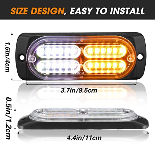 Leelosp 12 Pcs LED Strobe Lights
