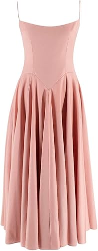 Emilia Wickstead Vestido Midi Esha en Rosa Polvoriento Segunda Mano