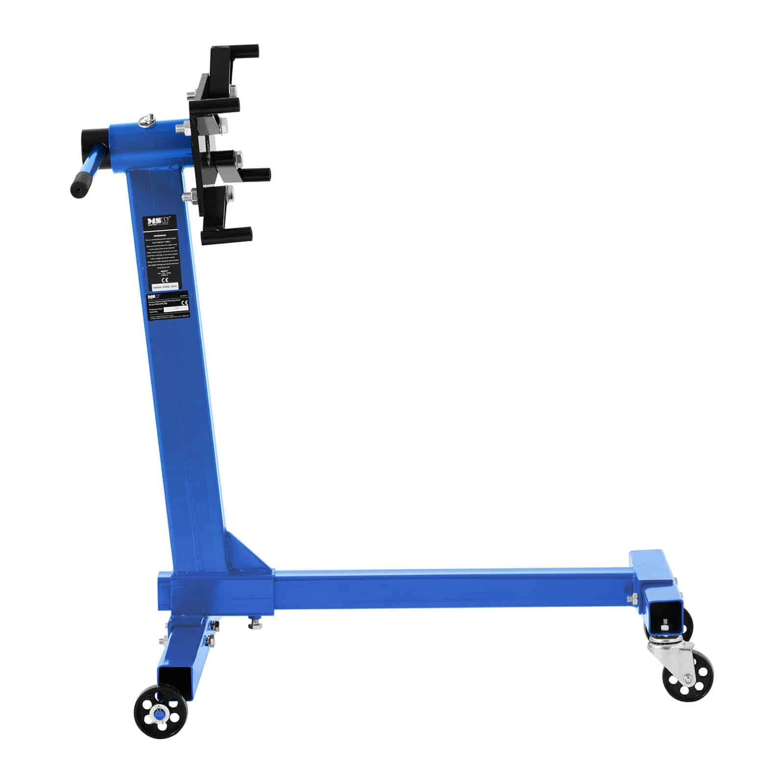 MSW Elevador de Motor Soporte de Taller MSW-EMS-300 (Capacidad para 450 kg, Giratorio 360°, Con 4 brazos de montaje y 4 ruedas)