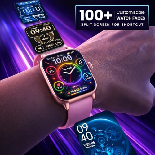 Image of GameSir H9 Gold Dial Smartwatch Combo, 4 Straps, 2.01'' HD Display, Bluetooth Calling, IP67, Crown Control, Fitness Tracker with Heart Rate & SPO₂, 100+ Sports Modes for Men & Women (Gold Dial)