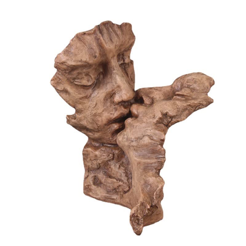 Statue de Couple créative en Forme de Baiser, Amoureux Couple Statue Sculpture sculpté Figurine Art Artisanat décoration, Statue Amour - Décoration de Maison ou de Bureau