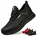 Zapatos de Seguridad Hombre Ligeros Calzado de Trabajo Mujer Punta de Acero Zapatillas Seguridad Transpirables Comodo Negro 41