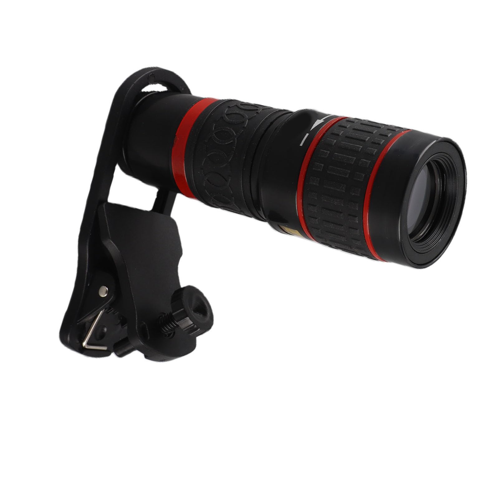 Objectif Zoom pour téléphone Portable, Objectif Zoom 20x Longue focale avec Clip pour Smartphone, Tablette, PC Noir
