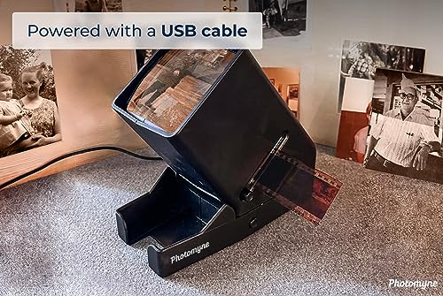 photomyne 35mm slide viewer film negative viewer with 3x magnification led light illuminated viewing usb or battery powered